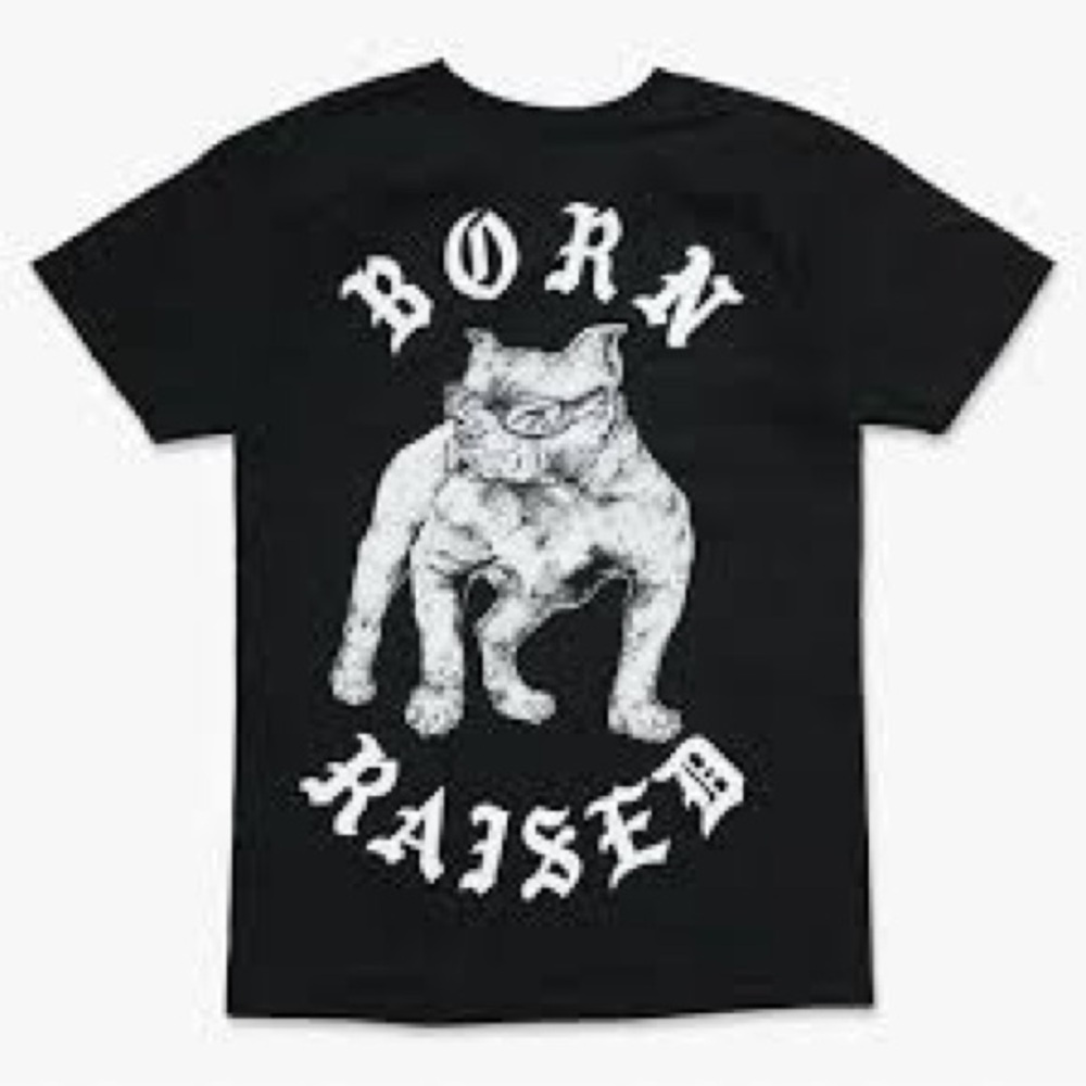 BORN X RAISED Bulldog Graphic Tee Navy - Size M‎